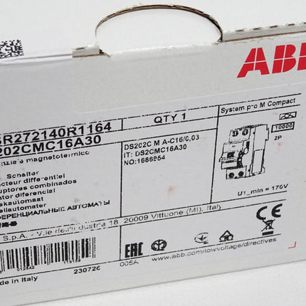 ABB FI/LS-Schalter 2CSR272140R1164 DS202C M C16 A30 / Neu OVP versiegelt