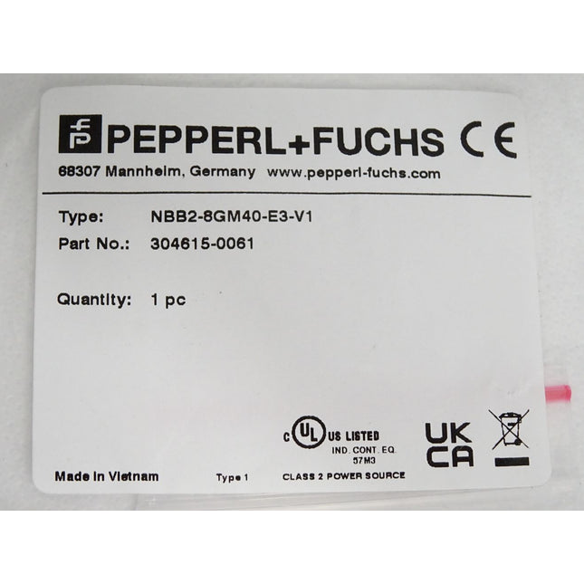 Pepperl+Fuchs Induktiver Sensor NBB2-8GM40-E3-V1 304615-0061 / Neu OVP