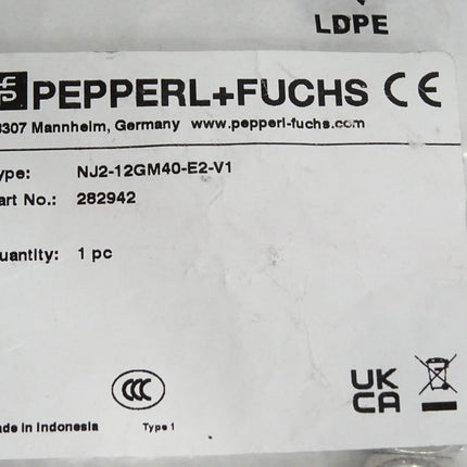 Pepperl+Fuchs Induktiver Sensor NJ2-12GM40-E2-V1 282942 / Neu OVP