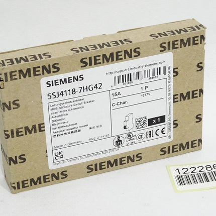 Siemens Leitungsschutzschalter 5SJ4118-7HG42 15A 1P / Neu OVP