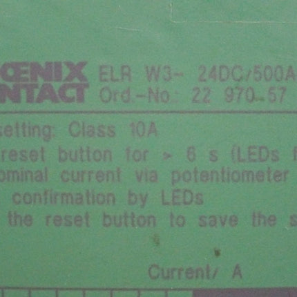 Phoenix Contact 2297057 ELR W3- 24DC/500AC- 9I Hybridmotorstarter / Neuwertig - Maranos.de