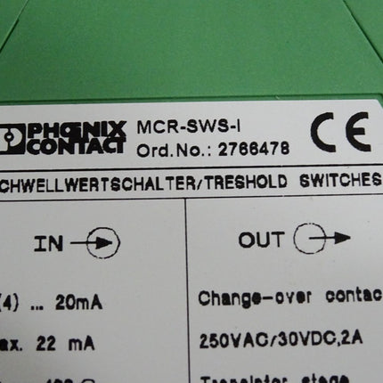 Phoenix Contact 2766478 MCR-SWS-I Grenzwertschalter / Unbenutzt - Maranos.de