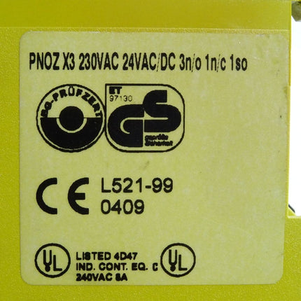 Pilz L521-99 0409 PNOZ X3 230VAC 24VAC/DC 3n/o 1n/c 1so - Maranos.de