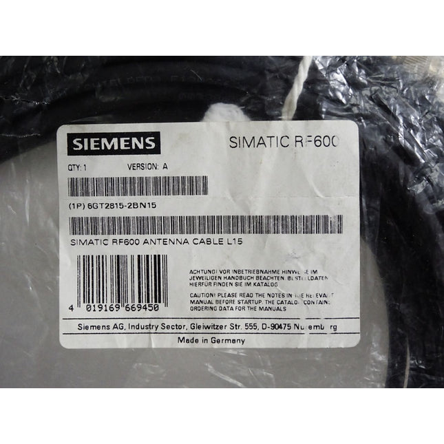 Siemens Steckleitung Antenne L15 RF600 6GT2815-2BN15 / Neu OVP - Maranos.de