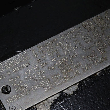 Siemens Servomotor 1FT6105-8AF71-4EB1 4500min-1 - Maranos.de