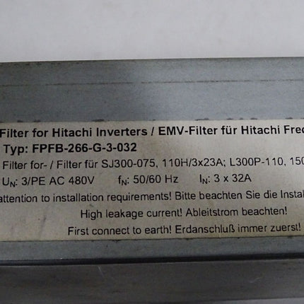 Hitachi EMC Filter FPFB-266-G-3-032 - Maranos.de
