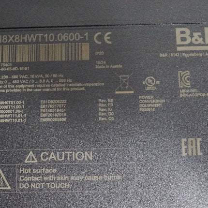 B&R ACOPOS P3 Servoverstärker 8EI8X8HWT10.0600-1 8.8A 3 Achsen / Neuwertig