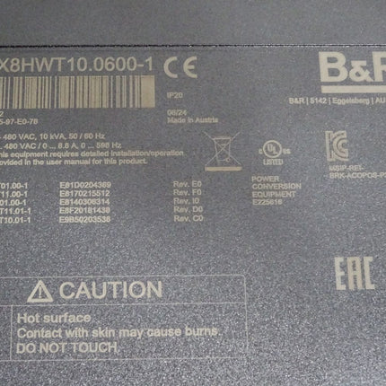 B&R ACOPOS P3 Servoverstärker 8EI8X8HWT10.0600-1 8.8A - ohne Stecker / Neuwertig