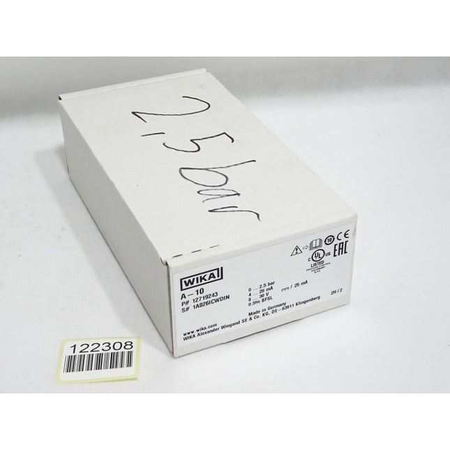 Wika Drucksensor A-10 12719243 0..2.5bar / Neu OVP