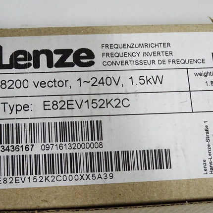 Lenze 13436167 E82EV152K2C Frequenzumrichter 1.5kW 5A39 / Neu OVP versiegelt - Maranos.de