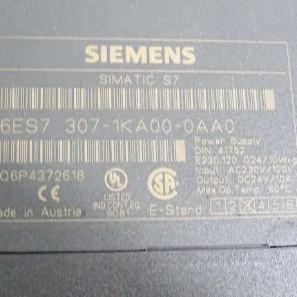 Siemens S7-300 Power supply PS307 6ES7307-1KA00-0AA0 6ES7 307-1KA00-0AA0 - Maranos.de