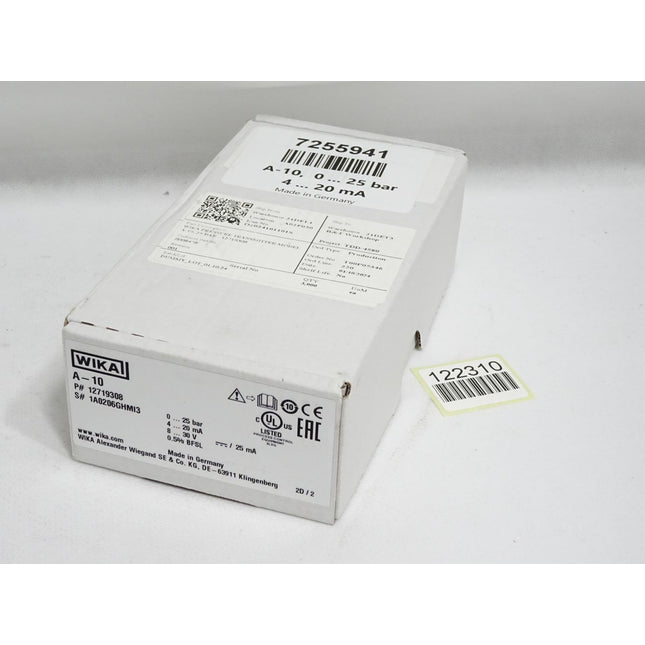 Wika Drucksensor A-10 12719308 0..25bar / Neu OVP