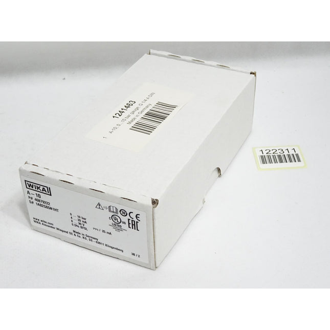 Wika Drucksensor A-10 46879222 0..10bar / Neu OVP