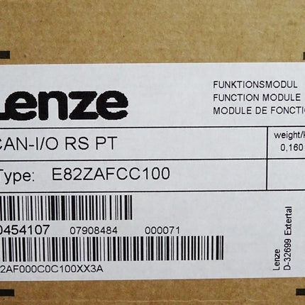 Lenze Funktionsmodul CAN-IO RS PT 00454107 E82ZAFCC100 / Neu OVP - Maranos.de