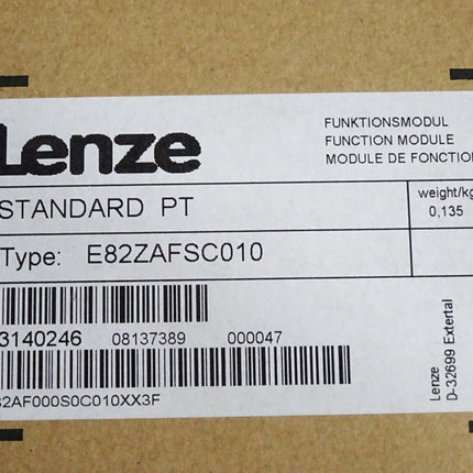 Lenze Funktionsmodul STANDARD PT 13140246 E82ZAFSC010 / Neu OVP - Maranos.de