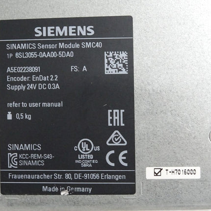 Siemens Sinamics Sensor Module SMC40 6SL3055-0AA00-5DA0