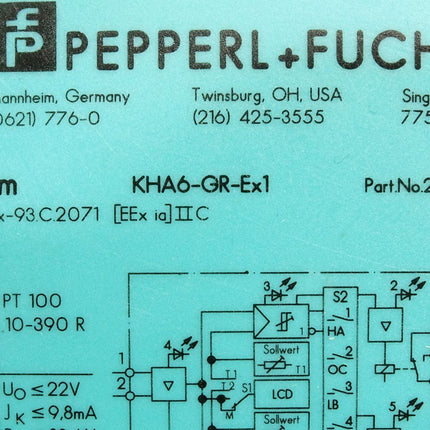 Pepperl+Fuchs 22528 KHA6-GR-Ex1 Sicherheitsrelais - Maranos.de