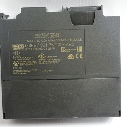 Siemens S7-300 AI 6ES7331-7NF10-0AB0 6ES7 331-7NF10-0AB0 - Maranos.de