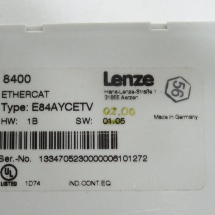 Lenze 8400 Ethercat-Kommunikationsmodul E84AYCETV