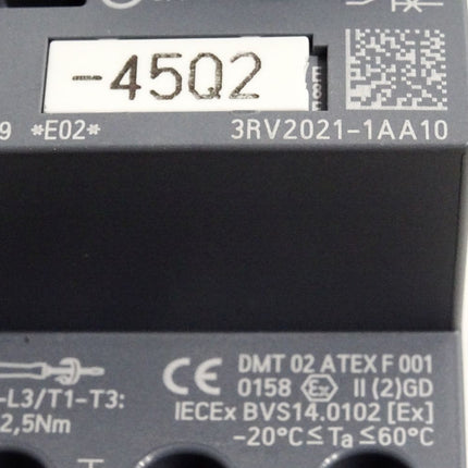Siemens Leistungsschalter 3RV2021-1AA10 / Unbenutzt - Maranos.de