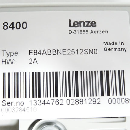 Lenze Frequenzumrichter 8400 E84ABBNE2512SN0 / Neuwertig