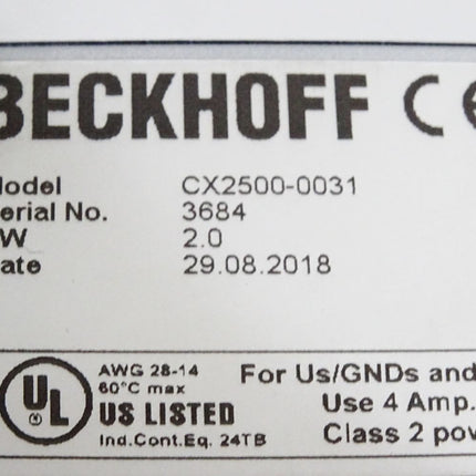 Beckhoff CX2500-0031 serielle Schnittstelle - Maranos.de