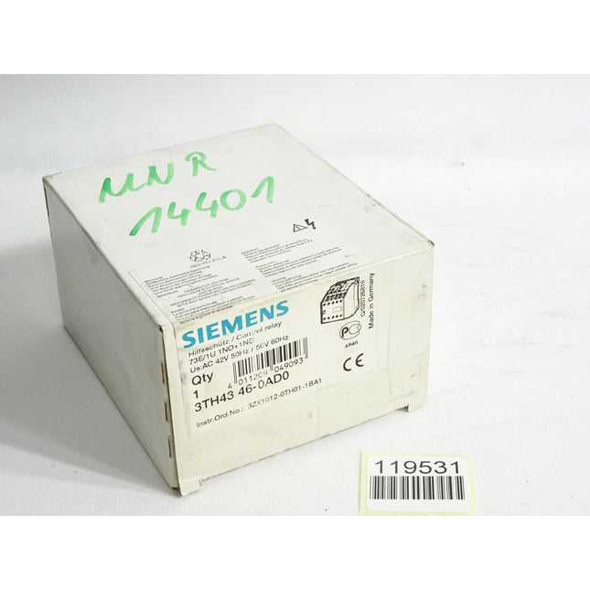 Siemens Hilfsschütz 3TH4346-0AD0 / Neu OVP - Maranos.de