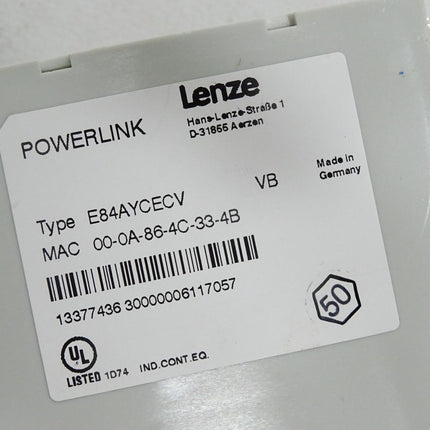 Lenze Powerlink Kommunikationsmodul E84AYCECV / Neuwertig