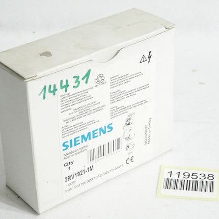 Siemens Meldeschalter 3RV1921-1M / Neu OVP