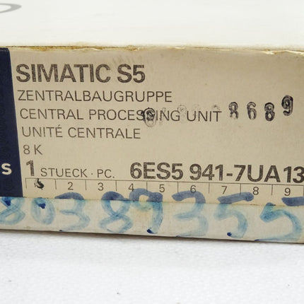 Siemens Zentralbaugruppe CPU941 6ES5941-7UA13 6ES5 941-7UA13 / Neuwertig OVP