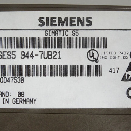Siemens Zentralbaugruppe CPU944 S5-115U 6ES5944-7UB21 6ES5 944-7UB21 / Neuwertig