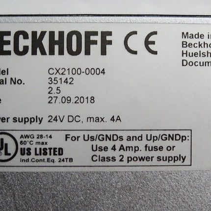 Beckhoff CX2100-0004 Netzteilmodul - Maranos.de