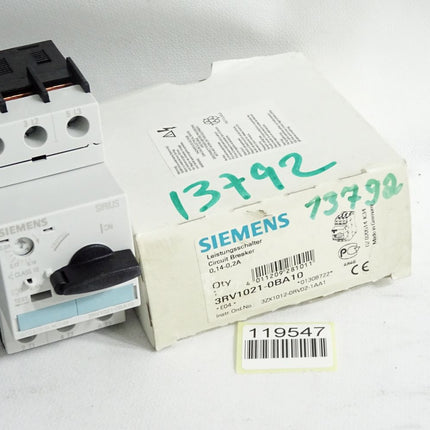 Siemens Leistungsschalter 3RV1021-0BA10 / Neu OVP