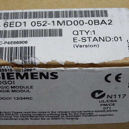 Siemens Logo! 6ED1052-1MD00-0BA2 6ED1 052-1MD00-0BA2 / Neu OVP - Maranos.de