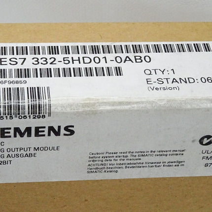 Siemens 6ES7332-5HD01-0AB0 6ES7 332-5HD01-0AB0 / Neu OVP versiegelt - Maranos.de