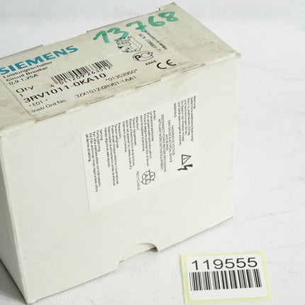 Siemens Leistungsschalter 3RV1011-0KA10 / Neu OVP