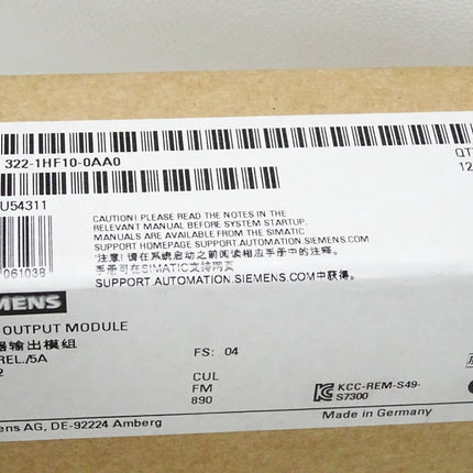 Siemens S7-300 SM322 6ES7322-1HF10-0AA0 6ES7 322-1HF10-0AA0 / Neu OVP versiegelt - Maranos.de