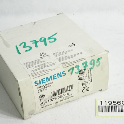 Siemens Leistungsschalter 3RV1021-0EA10 / Neu OVP