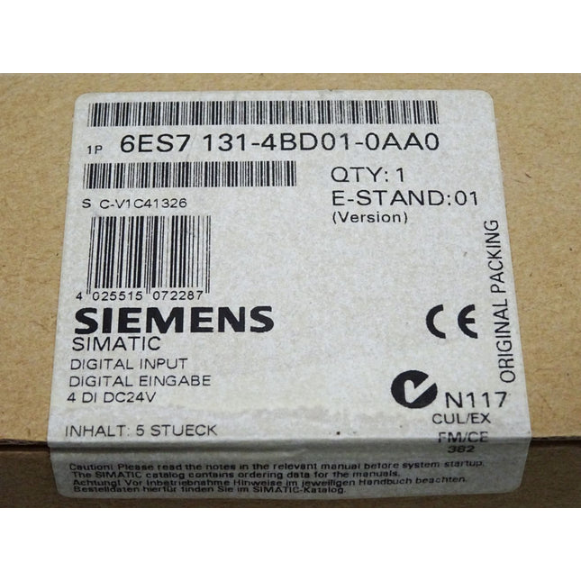 Siemens 6ES7131-4BD01-0AA0  6ES7 131-4BD01-0AA0 5pcs / Neu OVP versiegelt - Maranos.de