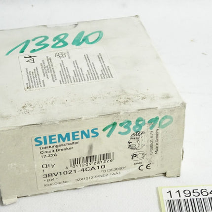 Siemens Leistungsschalter 3RV1021-4CA10 / Neu OVP - Maranos.de