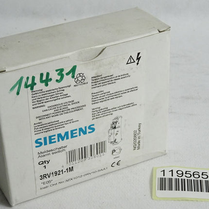 Siemens Meldeschalter 3RV1921-1M / Neu OVP