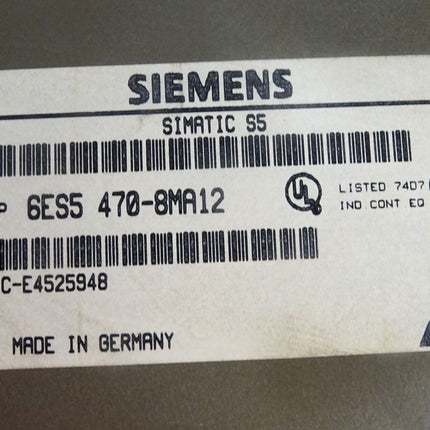 Siemens Analog output 470 6ES5470-8MA12 6ES5 470-8MA12