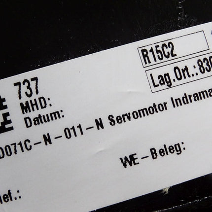 Rexroth Indramat Servomotor MDD071C-N-011-N / Erneuert