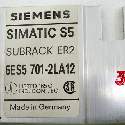 Siemens Subrack ER2 6ES5701-2LA12 6ES5 701-2LA12 7-slot / Unbenutzt