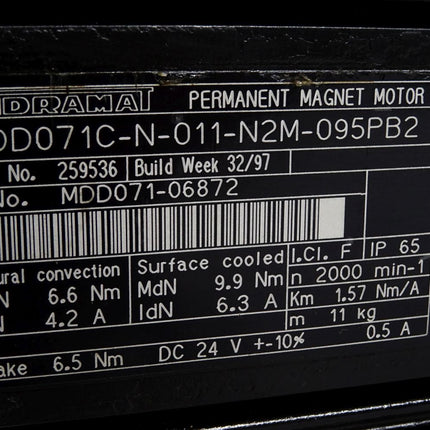 Indramat MDD071C-N-011-N2M-095PB2 259536 2000/min