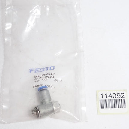 Festo 193144 GRLA-1/8-QS-6-D Drossel-Rückschlagventil / Neu OVP - Maranos.de
