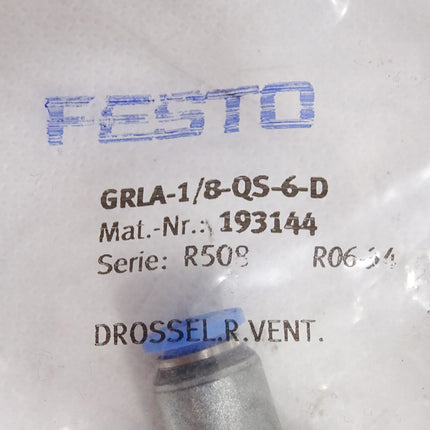 Festo 193144 GRLA-1/8-QS-6-D Drossel-Rückschlagventil / Neu OVP - Maranos.de