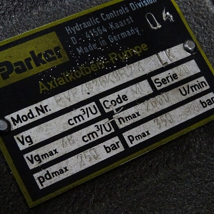 Parker Axialkolben-Pumpe PVP4836K9R2M