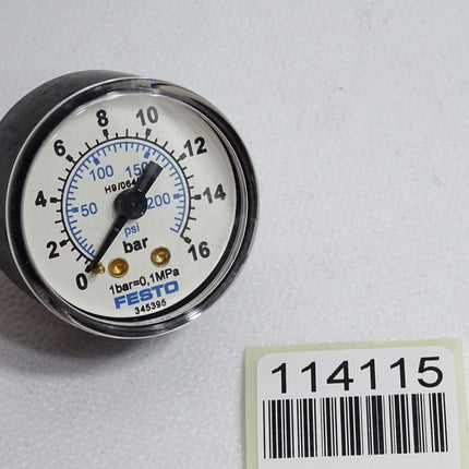 Festo 345395 0…16bar 0…230psi MA-40-16-1/8 Manometer - Maranos.de
