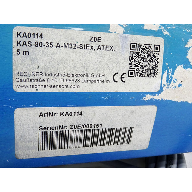 Rechner Sensors KA0114 KAS-80-35-A-M32-StEx ATEX 5m / Neu OVP - Maranos.de